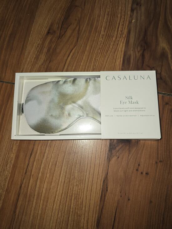 Casaluna Other - Silk Blindfold Eye Mask Casaluna Marble Gray Sleep Relaxation Black Out